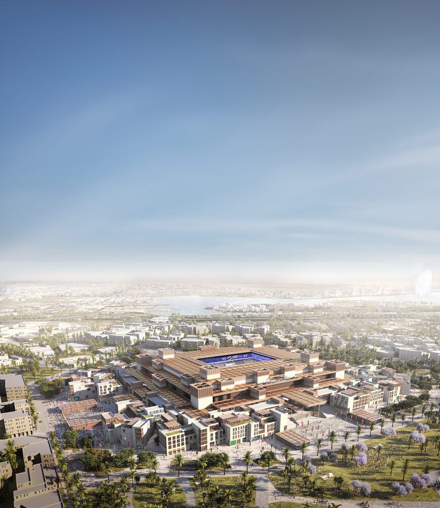 Cidde Merkezi Geliştirme Stadyumu / gmp Architecten ve Khatib & Alami (Cidde). Resim FIFA / Suudi Arabistan 2024 